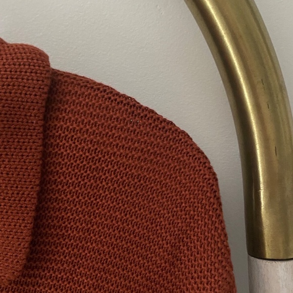 WeWoreWhat Long Sleeved Knit Burnt Orange Sweater Romper Half Button Size S/P - Picture 5 of 9